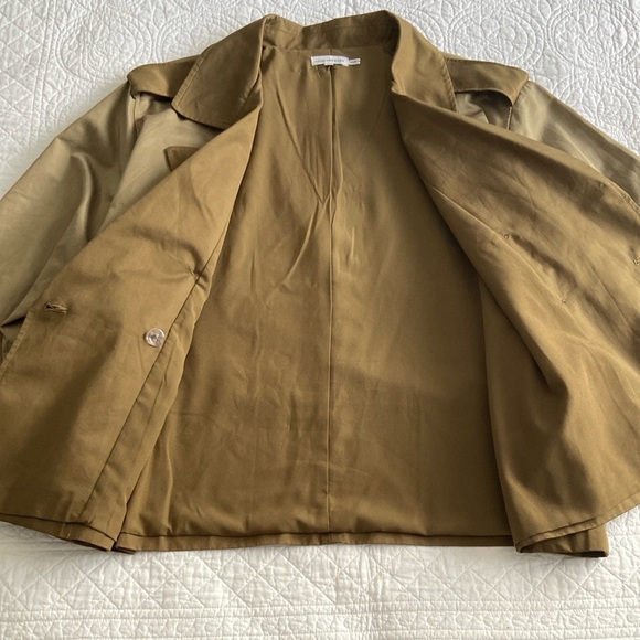 Good American Two Tone Cropped Utility Trench Coat Olive Green XXL - Picture 4 of 16